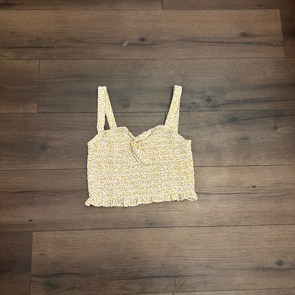 Yellow Smocked Women's Top